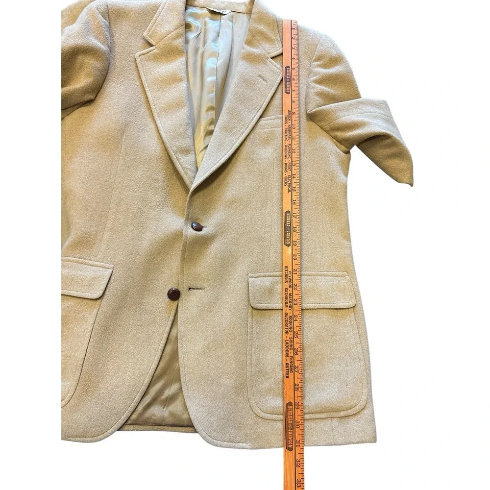 Patrick James 100% Camel Hair Blazer Sports Coat 42R Tan Brown USA 2 Button